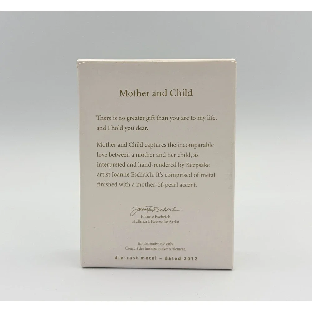 2012 Mother and Child Die Cast Metal Hallmark Keepsake Ornament Joanne Eschrich